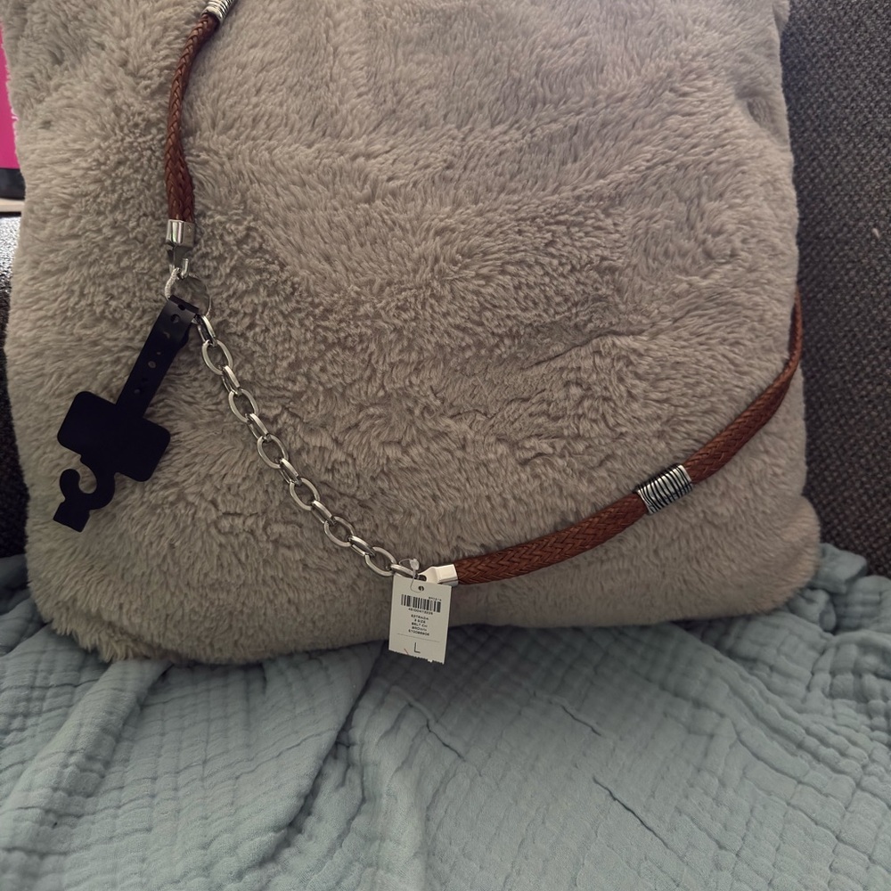 Chico's Brown and Silver Chain Belt